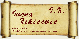 Ivana Nikićević vizit kartica
